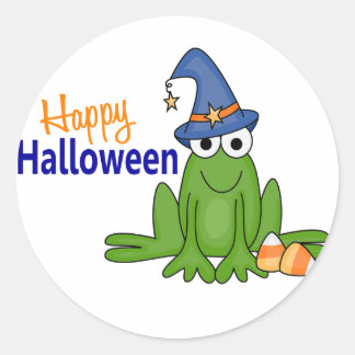 Pegatina Redonda Rana de Halloween