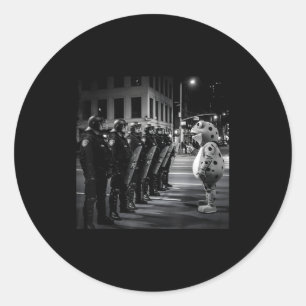 Pegatina Redonda Rana de Rtland Meme de protesta Rana Viral para ho