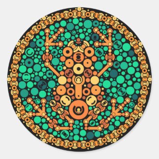 Pegatina Redonda Rana inalámbrica, prueba de percepción de color, n