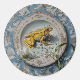 Pegatina Redonda Rana - Pegatinas redondos para el apetito