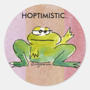 Pegatina Redonda Rana Stickers-1 de Hoptimistic