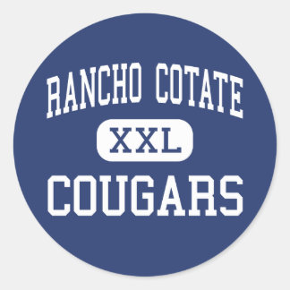 Pegatina Redonda Rancho Cotate - Cougars - High - Rohnert Park