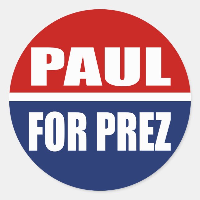 PEGATINA REDONDA RAND PAUL 2012 (Anverso)
