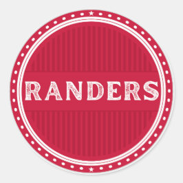 Pegatina Redonda Randers City Pride Emblem – Danish Identity