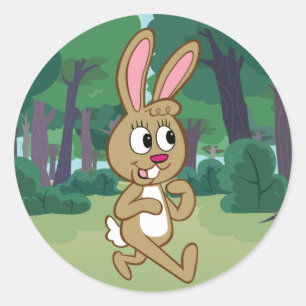 Pegatina Redonda Ranger Rick   Becky Hare