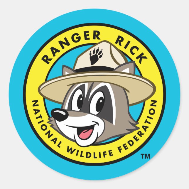 Pegatina Redonda Ranger Rick | Logo de Ranger Rick (Anverso)