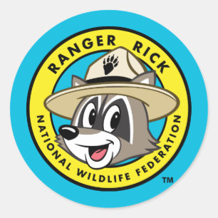 Pegatina Redonda Ranger Rick   Logo de Ranger Rick