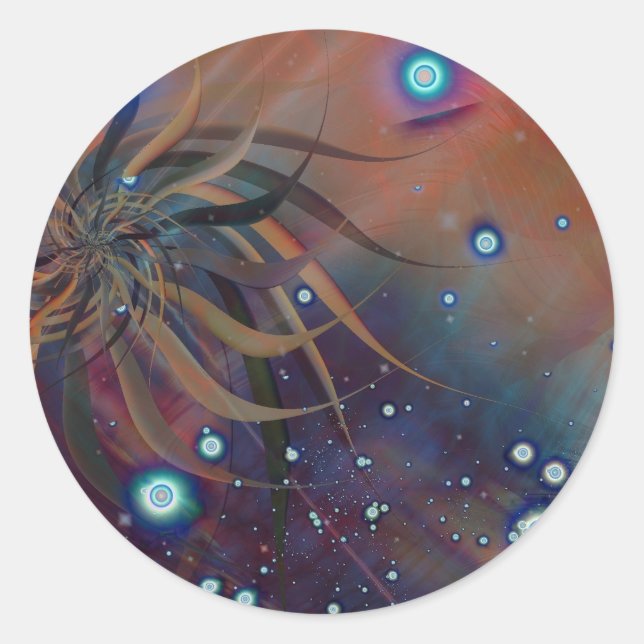 Pegatina Redonda Rapto pernicioso (Anverso)