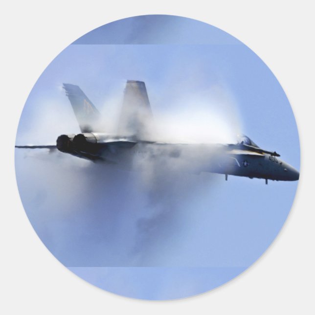 Pegatina Redonda raptor yf-22 (Anverso)