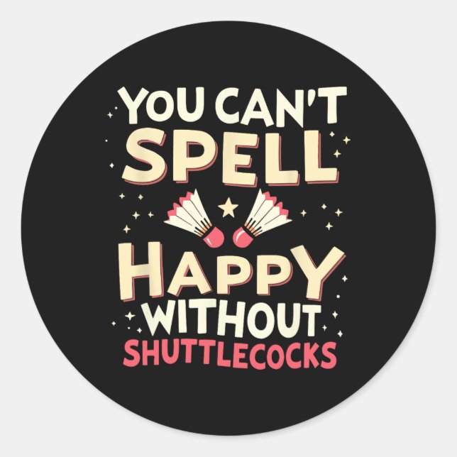 Pegatina Redonda Raqueta de raqueta de equipo de transporte - Jugad (Anverso)