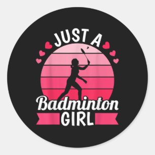 Pegatina Redonda Raqueta del transbordador Badminton - Racquet sólo
