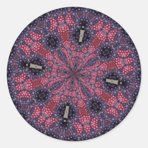 Pegatina Redonda Rasberry Starburst