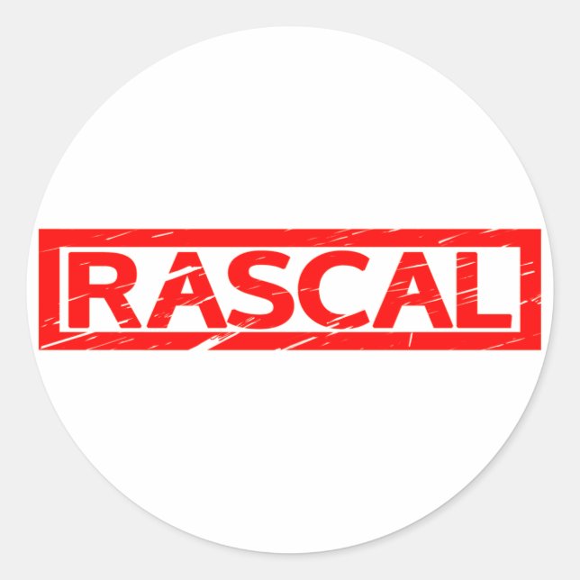 Pegatina Redonda Rascal Stamp (Anverso)