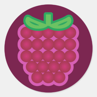 Pegatina Redonda Raspberry
