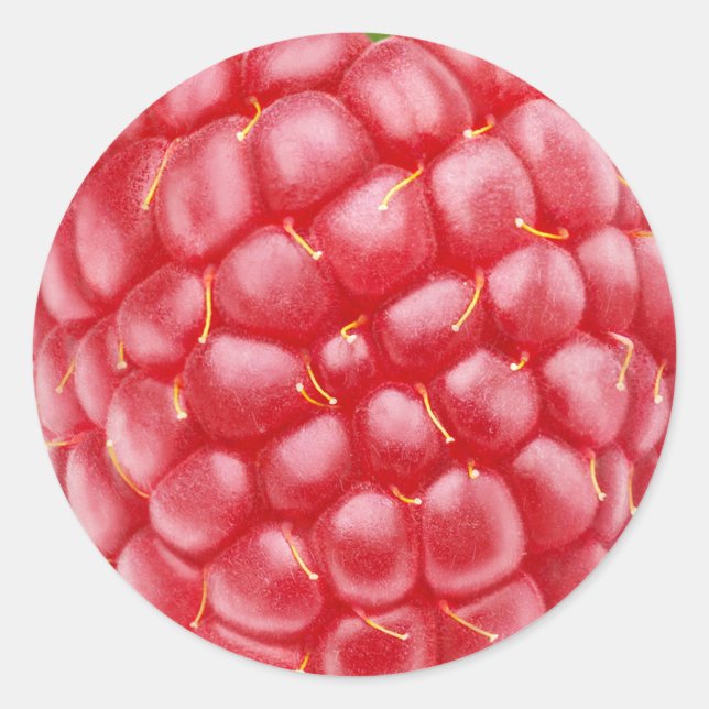 Pegatina Redonda Raspberry closet (Anverso)