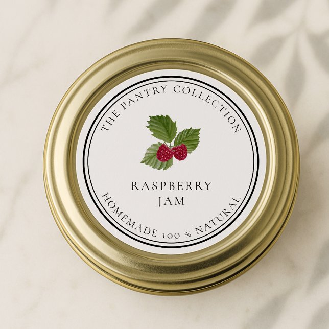 Pegatina Redonda RASPBERRY Jam Labels, Jar Labels, Pantry Labels (Subido por el creador)