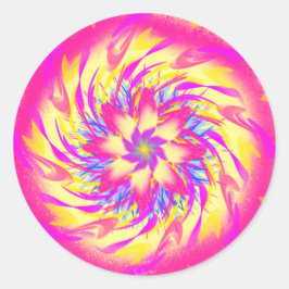 Pegatina Redonda Raspberry Vortex por pwrflwr