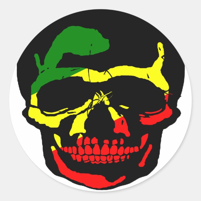 PEGATINA REDONDA RASTA LOOCKY (Anverso)