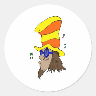 Pegatina Redonda Rasta Mann