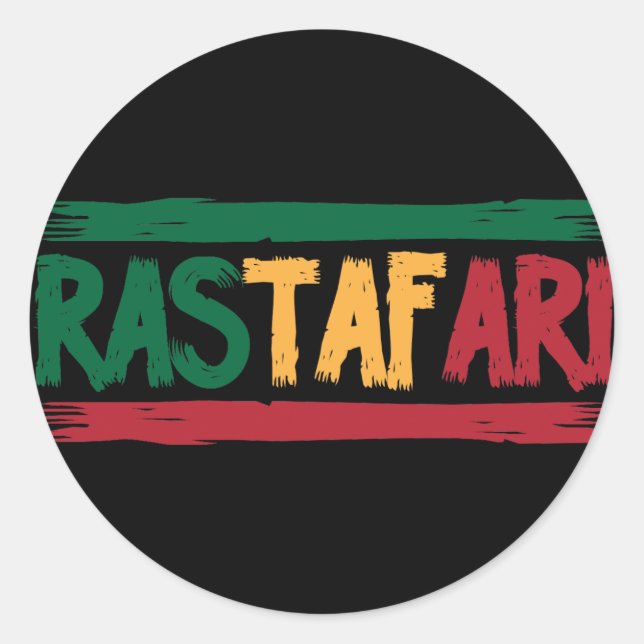 Pegatina Redonda Rastafari (Anverso)
