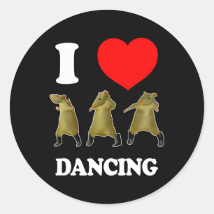 Pegatina Redonda Rat Dance Meme 2025 Funny Trendy #ratdance 2
