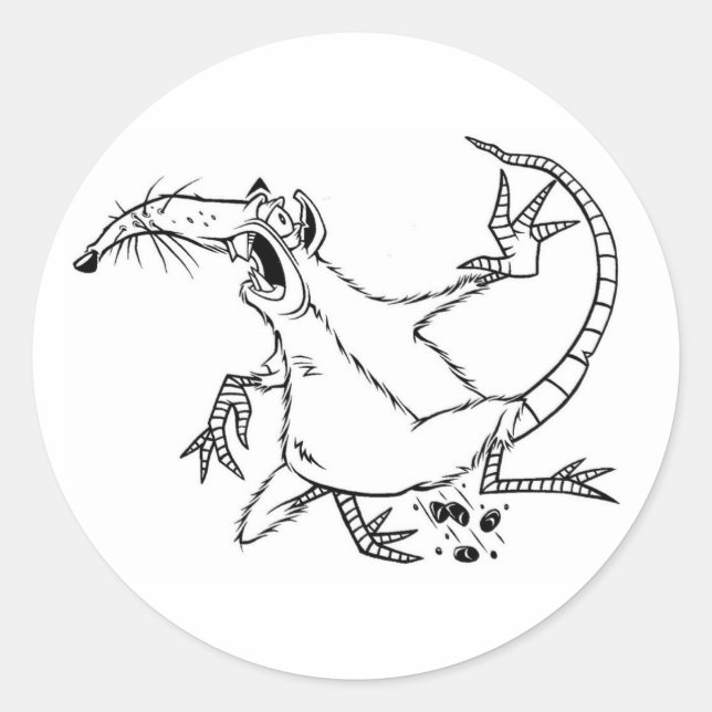 Pegatina Redonda rata enemiga (Anverso)