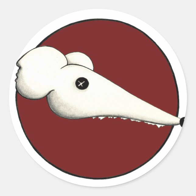 Pegatina Redonda ratas rabiosas (Anverso)