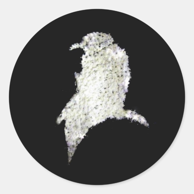 Pegatina Redonda Raven (Anverso)