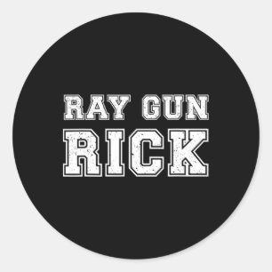 Pegatina Redonda Ray Gun Rick Meme Divertido Para Jugadores