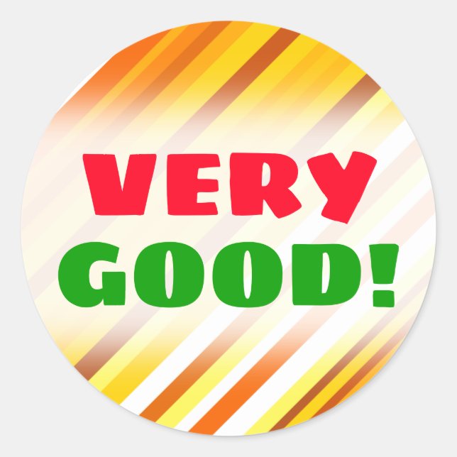 Pegatina Redonda Rayas amarillas, Naranjas y blancas de inspiración (Anverso)