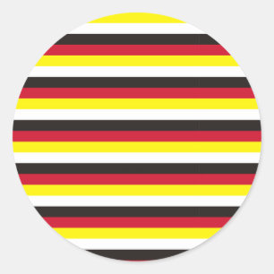 Pegatina Redonda rayas de la bandera de Brunei