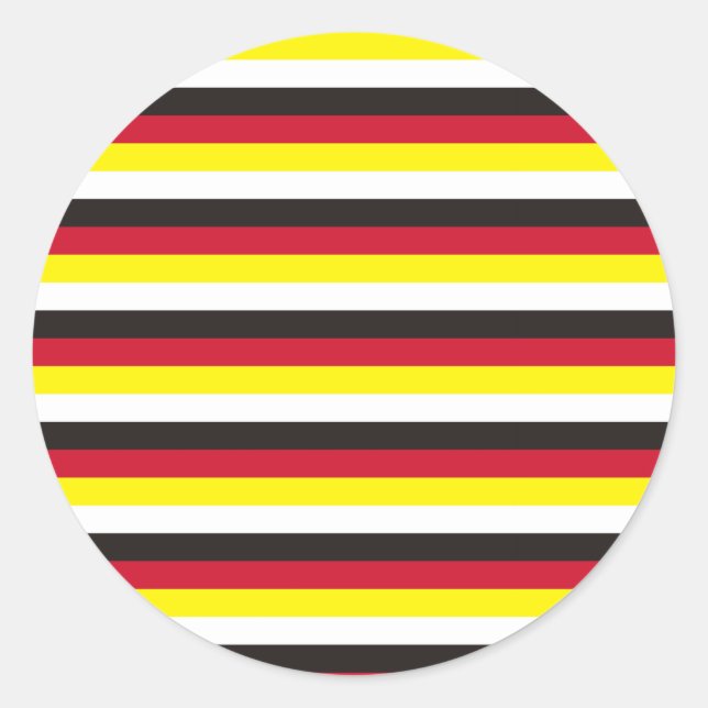 Pegatina Redonda rayas de la bandera de Brunei (Anverso)