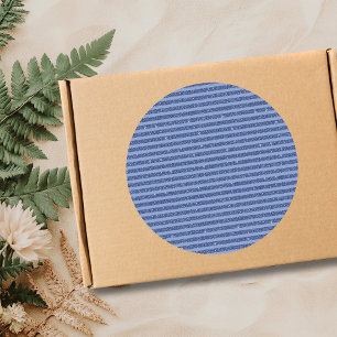 Pegatina Redonda Rayas horizontales de estilo brillo índigo oscuro