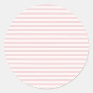 Pegatina Redonda Rayas patrimoniales de primavera   Tono rosado sua