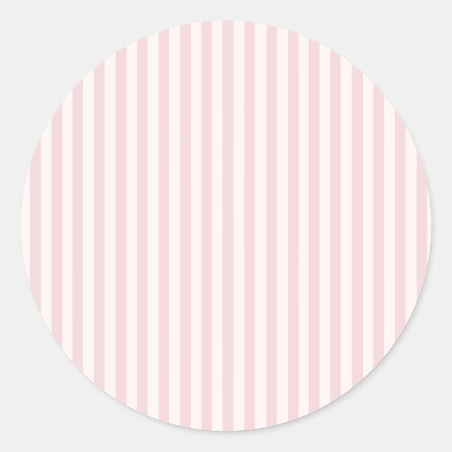 Pegatina Redonda Rayas Simples - Blush Suave (Anverso)