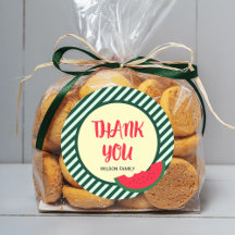 Rayas verdes con sandía verde roja gracias