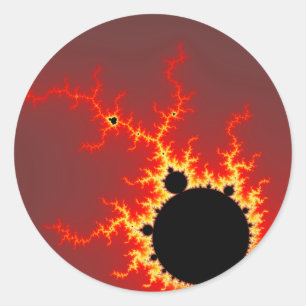 Pegatina Redonda Rayo de fuego