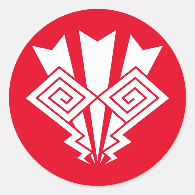 Pegatina Redonda Rayo delgado (Anverso)