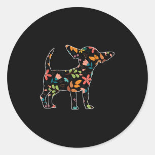 Pegatina Redonda Raza de perro Lover a los animales Hombres Las muj