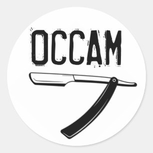 Pegatina Redonda Razor de Occam