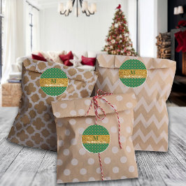 Pegatina Redonda Razzle Dazzle Navidad Brillo Lunares Personalizado