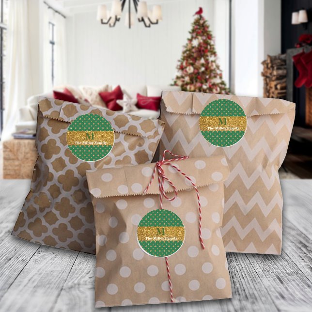 Pegatina Redonda Razzle Dazzle Navidad Brillo Lunares Personalizado (Subido por el creador)