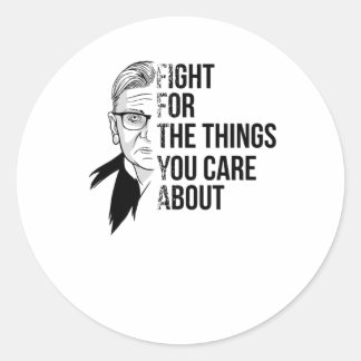 Pegatina Redonda RBG Ruth Bader Ginsburg - Feminismo