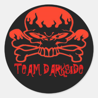 Pegatina Redonda rbskull, TEAM DARKSIDE