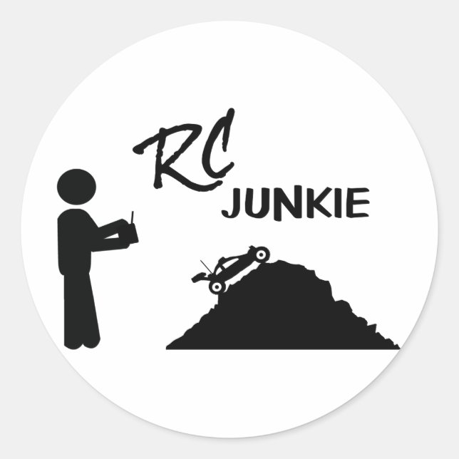 Pegatina Redonda RC Junkie (Anverso)