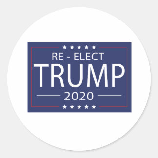 Pegatina Redonda Re-Elegir Trump 2020 