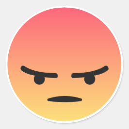 Pegatina Redonda Reação Grr