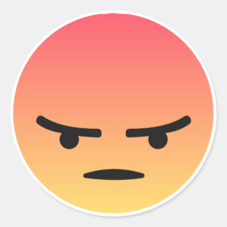 Pegatina Redonda Reação Grr