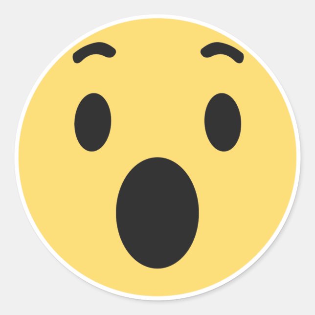 Pegatina Redonda Reação Uau (Anverso)