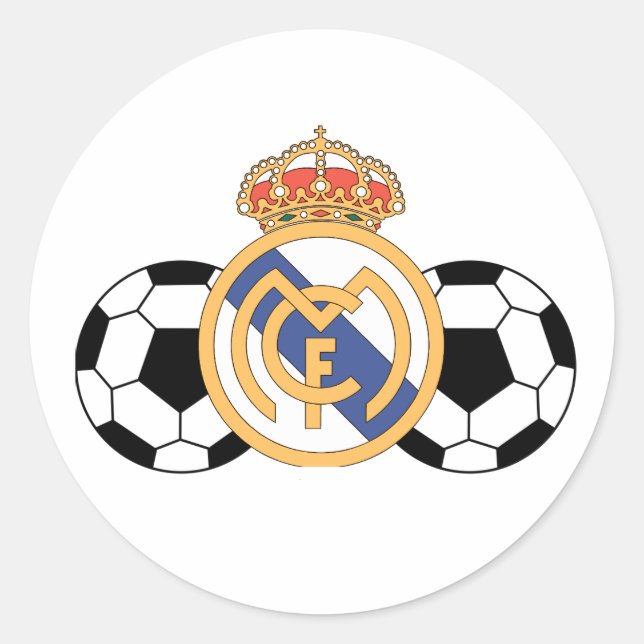 Pegatina Redonda Real Madrid sticker (Anverso)